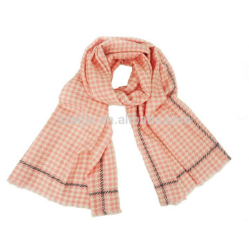 Fashion faux cashmere winter women acrylic houndstooth pashmina lady scarf